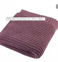 LIVARNO home Koc szenilowy, 125 x 140 cm (fioletowy