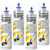 AMPERE Farba do malowania linii 500ml niebieska Traffic Paint 4szt.