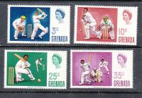 kol. ang. GRENADA **Mi 315-318 sport KRIKET seria z 1969