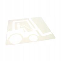 Naklejka podłogowa WÓZEK BIAŁA / BHP