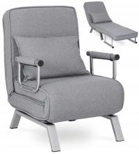 Кресло для отдыха с мягкой обивкой для спальной гостиной серый Барт