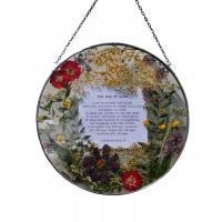 Przepiękny dekor z cytatem i suszonymi kwiatami, idealny prezent ślubny