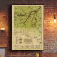 STARY PLAN JAGNIĄTKÓW 1935r. Agnetendorf 130x90cm