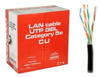 Kabel LAN UTP Zewnętrzny Żel Skrętka Miedź CU PE 305m Żelowany do Internetu