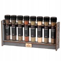 ZESTAW 8 PRZYPRAW PREZENT NA ŚWIĘTA I URODZINY POJEMNIKI+STOJAK W ZESTAWIE