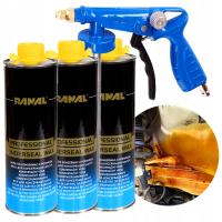 3× воск для обслуживания шасси Ranal Professional 1 l пистолет для обслуживания ягненка с РЕГУЛИРУЕМЫЙ ШЛАНГ ITALKO