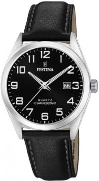 Мужские часы FESTINA 20446/3 Black Classic для пожилых людей