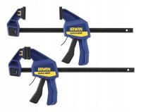 IRWIN ŚCISK STOLARSKI SZYBKOZACISKOWY AUTOMATYCZNY GRIP 136kg 300mm 2szt.