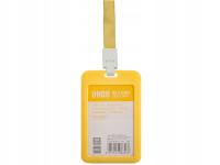 ZÓŁTE ETUI 70x110 (54x85) HOLDER IDENTYFIKATOR NA KARTY NYLONOWA SMYCZ