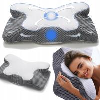 ОРТОПЕДИЧЕСКАЯ ПОДУШКА ДЛЯ СНА НА БОКУ И ЖИВОТЕ ПРОФИЛИРОВАННАЯ ПЕНА С ЭФФЕКТОМ ПАМЯТИ