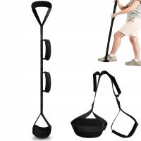 PASEK DO PODNOSZENIA NÓG CZARNY Z UCHWYTAMI DO ŁÓŻKA I WÓZKA