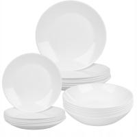 СЕРВИРОВКА ПОСУДЫ НАБОР ТАРЕЛОК НАБОР ДЛЯ 6 ЧЕЛОВЕК ОПАЛ БЕЛЫЙ 18EL