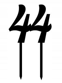 Cyfra dowolna TOPPER dekoracja 35 45 55 65 75 85 Czarne Plexi 11 do 99