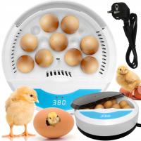Инкубатор для 9 яиц, автоматический инкубатор для гусиных яиц, овоскоп 20 Вт