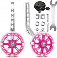 KÓŁKA ROWEROWE BOCZNE DO ROWERKA DLA DZIECI MIGAJĄCE DIODY LED RÓŻOWE