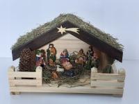 SZOPKA Bożonarodzeniowa Drewniana Figurki + Oświetlenie +GRATIS