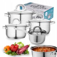 Набор посуды из нержавеющей стали Altom Design Remo 8 el. индукция и газ