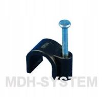 UCHWYT PRZEWODU 9 mm CZARNY 100szt FLOP KLIP 9mm