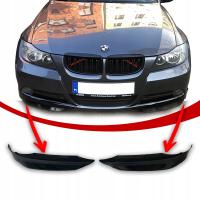 BMW E90 E91 DOKŁADKI SPLITTERKI PRZEDNIEGO ZDERZAKA CZARNY POŁYSK