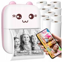 Drukuś termiczna drukarka dla dzieci mini aparat natychmiastowy + 11 rolek