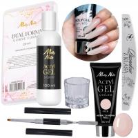 Molly Nails Zestaw do przedłużania paznokci akrylożel w tubce Nude 30ml