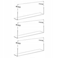 DEWONME AKRYLOWY STOJAK NA CZASOPISMA, ZESTAW 3 SZT