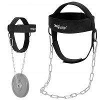 PAS DO ĆWICZEŃ MIĘŚNI KARKU SZYI KORONA UPRZĄŻ TRENINGOWA ŁAŃCUCH NA GŁOWĘ