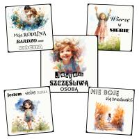 Karty z AFIRMACJE dla dziewczynki - pozytywne emocje - 48 kart