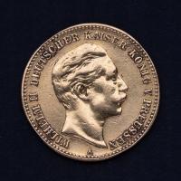 57.ac Cesarstwo Niemieckie, Prusy 10 marek 1906 r. Wilhelm II / Au 0.900