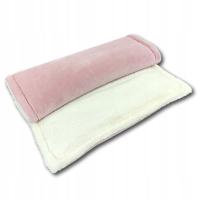 Gruby zimowy kocyk niemowlęcy 100x75 Polar Minky Brudny róż Ecru