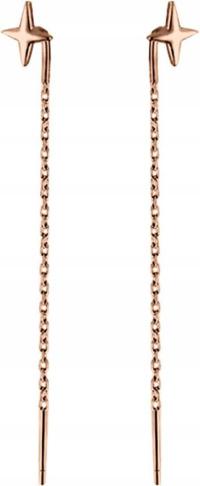 Złote przeciągane kolczyki ślubne gładkie blaszki pozłacane gwiazdki