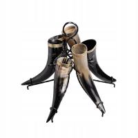 рог для питья VIKING 22 BLACK 0,3-0,4 литра, набор с подставкой 6 шт.