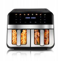 Frytkownica beztłuszczowa air fryer podwójna frytownica 9 l dwukomorowa
