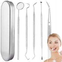 Набор стоматологических инструментов стоматологическое зеркало зонд 5шт