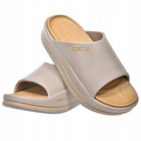 Женские шлепанцы BIG STAR бежевые молодежные унисекс спортивные высокие