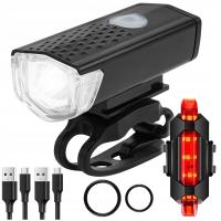 ВЕЛОСИПЕДНЫЙ СВЕТИЛЬНИК ПЕРЕДНИЙ ЗАДНИЙ СВЕТОДИОДНЫЙ ПЕРЕЗАРЯЖАЕМЫЙ USB ВЕЛОСИПЕДНЫЙ СВЕТИЛЬНИК