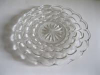 STARY SZKLANY DUŻY TALERZ PATERA DO CIASTA