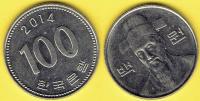KOREA 100 WON 2014 r.
