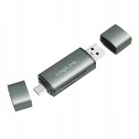 Czytnik kart USB 3.2 Gen1 do kart SD, microSD, obudowa aluminiowa, Logilink