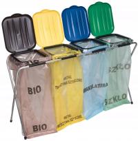 КОРЗИНА ПОДСТАВКА ДЛЯ МЕШКОВ ДЛЯ СОРТИРОВКИ МУСОРА 4 x 120l