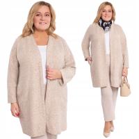 Beżowy długi kardigan