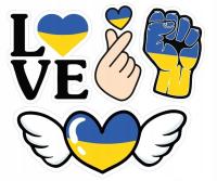 Naklejki wspieramy Ukrainę - WZÓR 5
