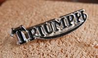 Triumph Штамп Жесть Значок Логотип Черный