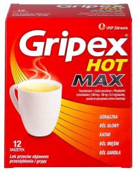 GRIPEX Hot Max przeziębienie grypa 12 saszetek