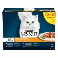 GOURMET PERLE MOKRA KARMA DLA KOTA MIX SMAKÓW W SOSIE 80+40 GRATIS 120x85g