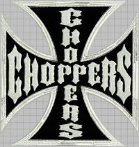 Naszywka krzyż choppers rozmiar: duży