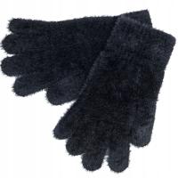 RĘKAWICZKI damskie ciepłe zimowe wygodne kobiece alpaka czarne