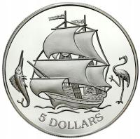 Bahamy. 5 dolarów 1993, Historia okrętów – SREBRO