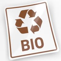 Самоклеящаяся водонепроницаемая наклейка для мусорного ведра био отходов 15 см