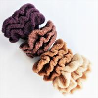 Gumki frotki do włosów mix brąz